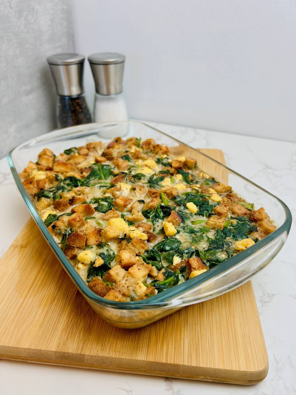 Creamy Spinach and Cheese Casserole Recipe - Step by Step Recipe