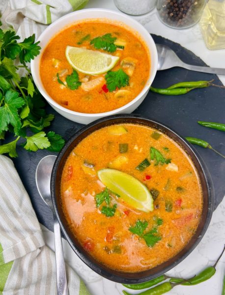 Easy Thai Red Chicken Curry Soup Recipe