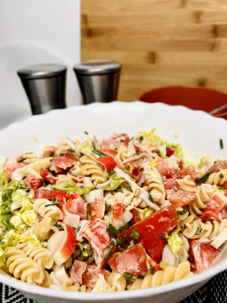 Whole Wheat Pasta Salad Recipe w/ Crabmeat