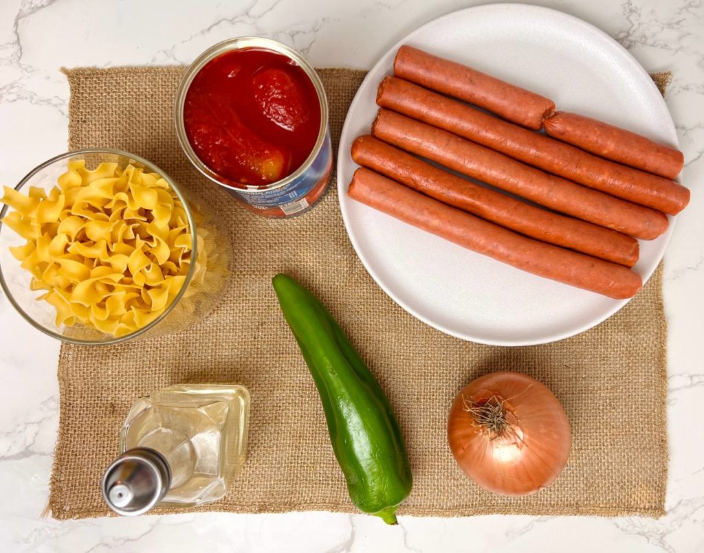 Kielbasa Sausage and Noodles Recipe Step by Step Recipe