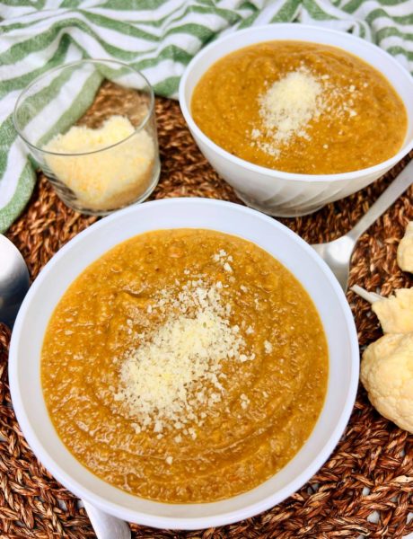 Cheese-Topped Hearty Lentil Soup Recipe