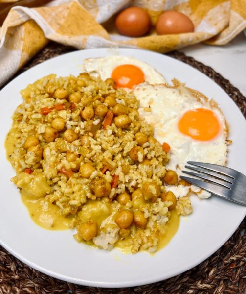 Indian-Inspired Vegetable and Brown Rice Breakfast