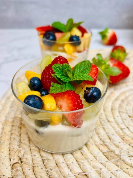 Fresh Fruit Salad with Yogurt Dip Recipe