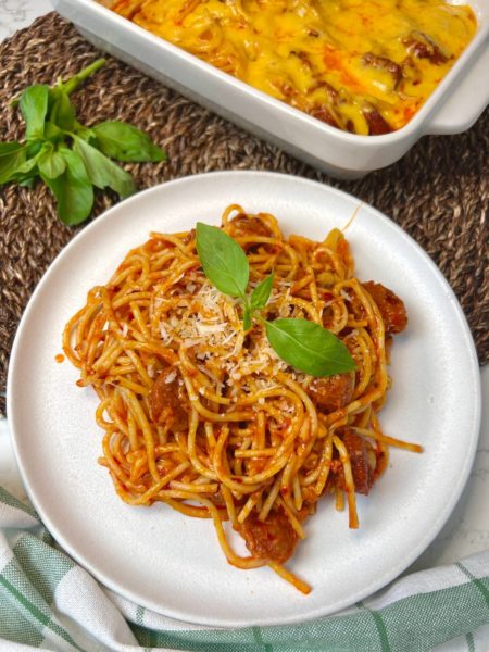 Spaghetti and Hillshire Farms Sausage Recipe
