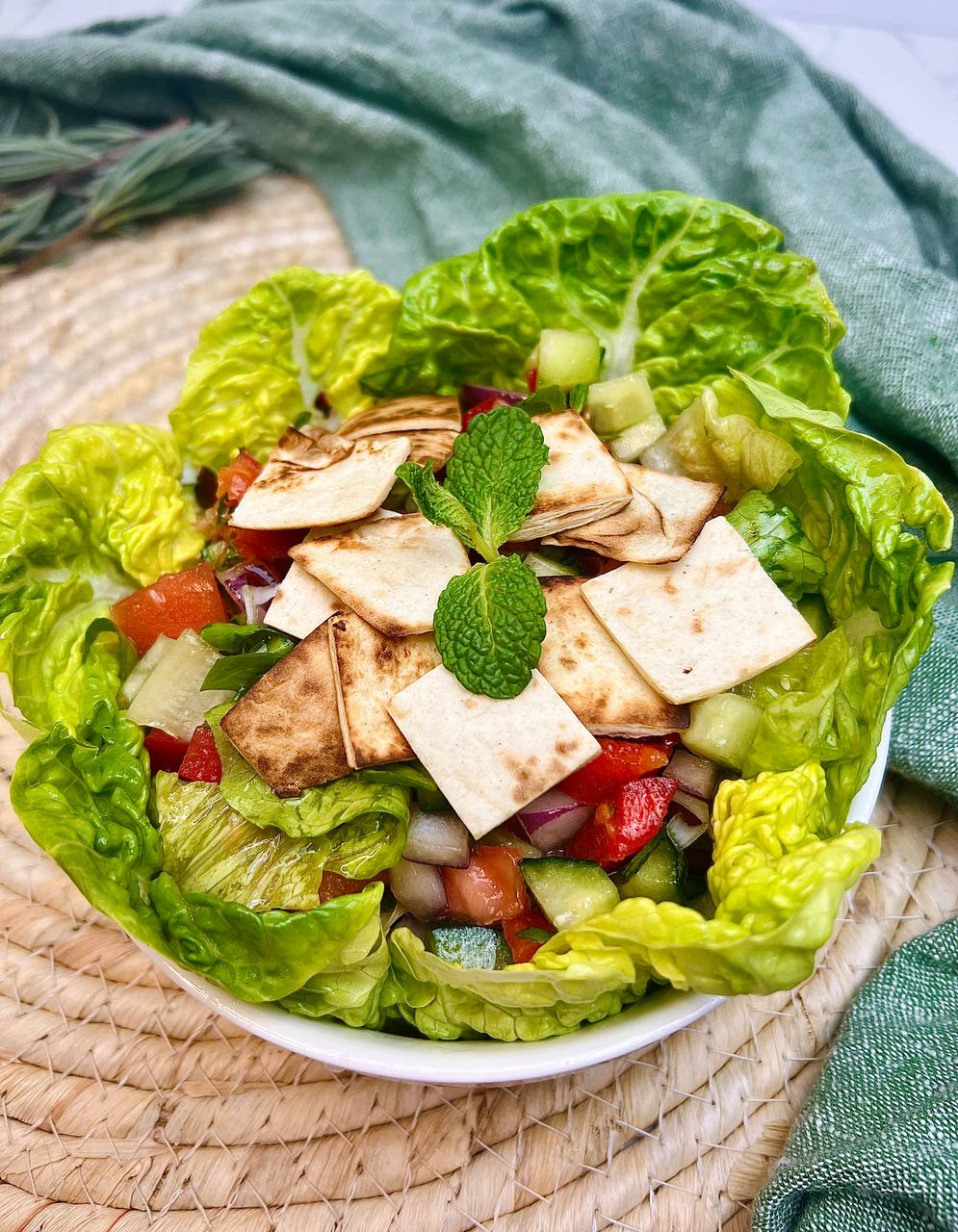 Healthy and Delicious Fattoush Salad Recipe Step by Step Recipe
