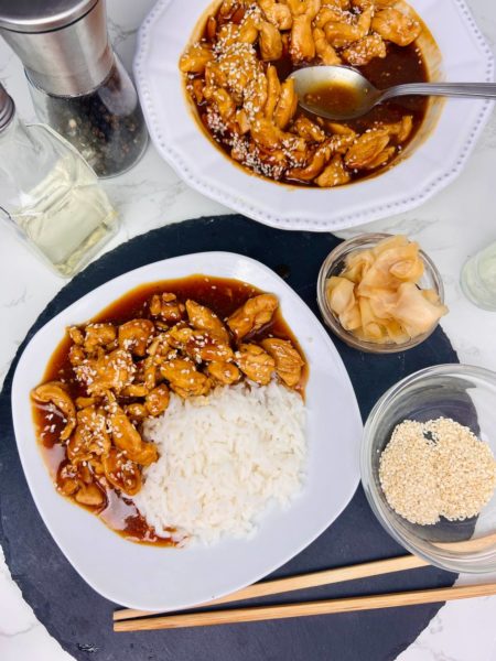 Caramelized Chicken with Garlic and Teriyaki Sauce