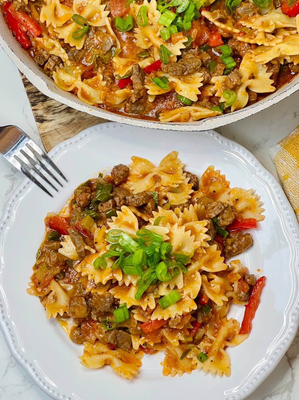 Beef With Bow Tie Pasta Step By Step Recipe 0012