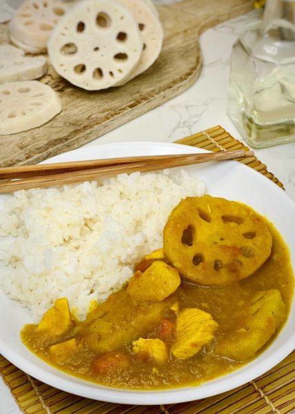 Japanese curry with lotus root